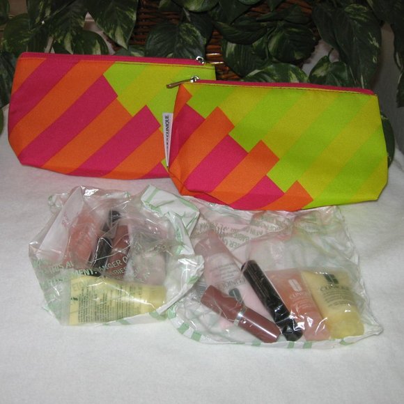 Clinique Other - Clinique Cosmetic Bag & 5 Samples By Donald X Lot of 2  NWT